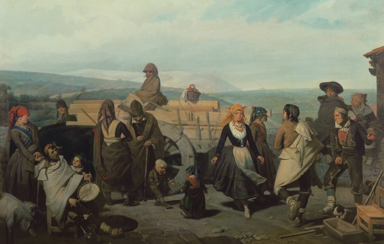 Sorian Peasants Dancing, 1866 by Valeriano Domínguez Bécquer