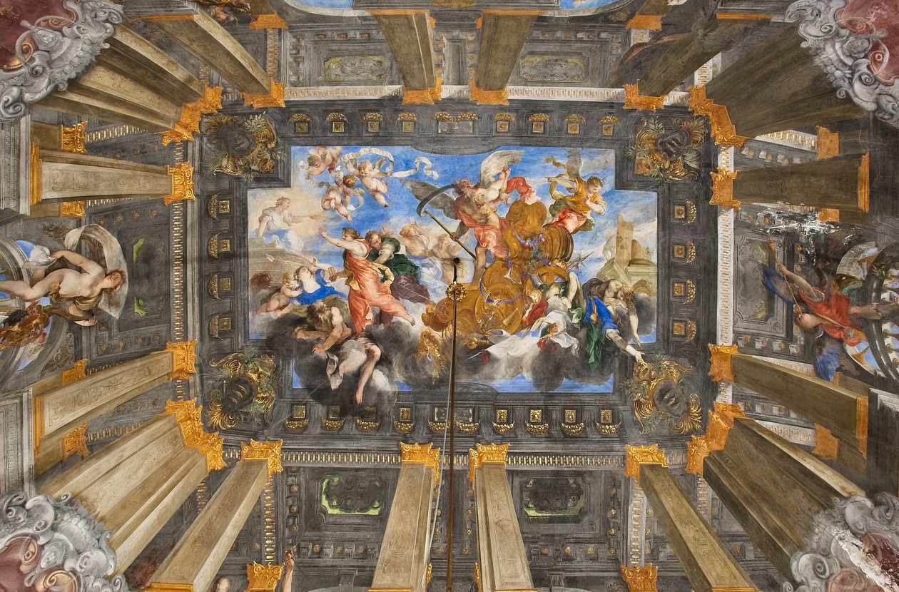 The Chariot of the Sun, ceiling of the Hall of the Time Carro by Valerio Castello