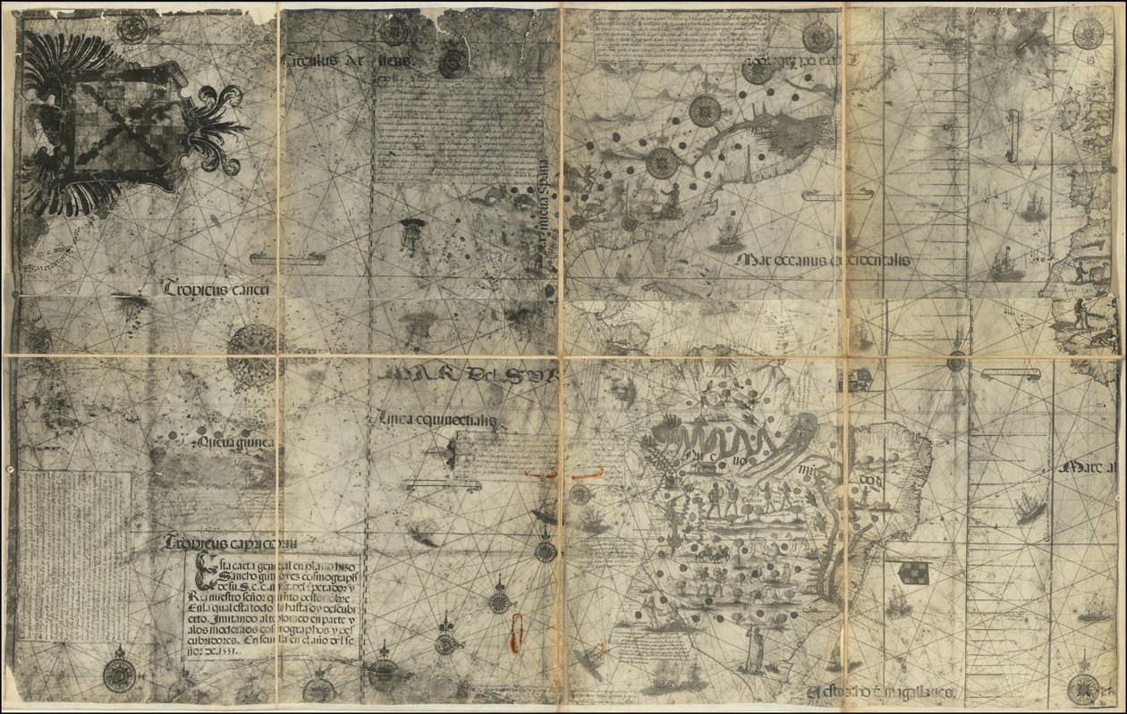 1551 Map of the Western Hemisphere by Various