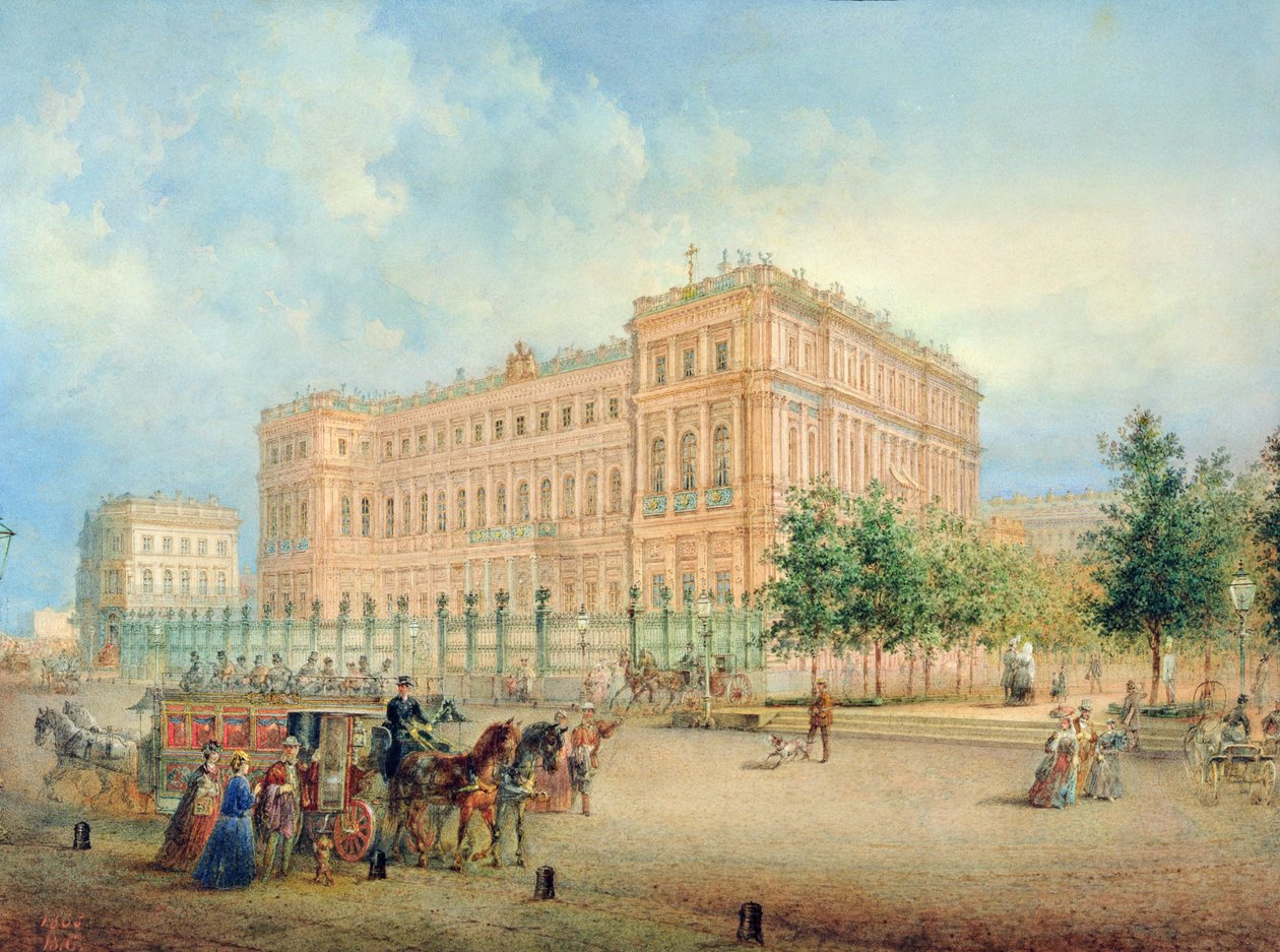 View of the Nikolayevsky Palace, St. Petersburg by Vasili Semenovich Sadovnikov