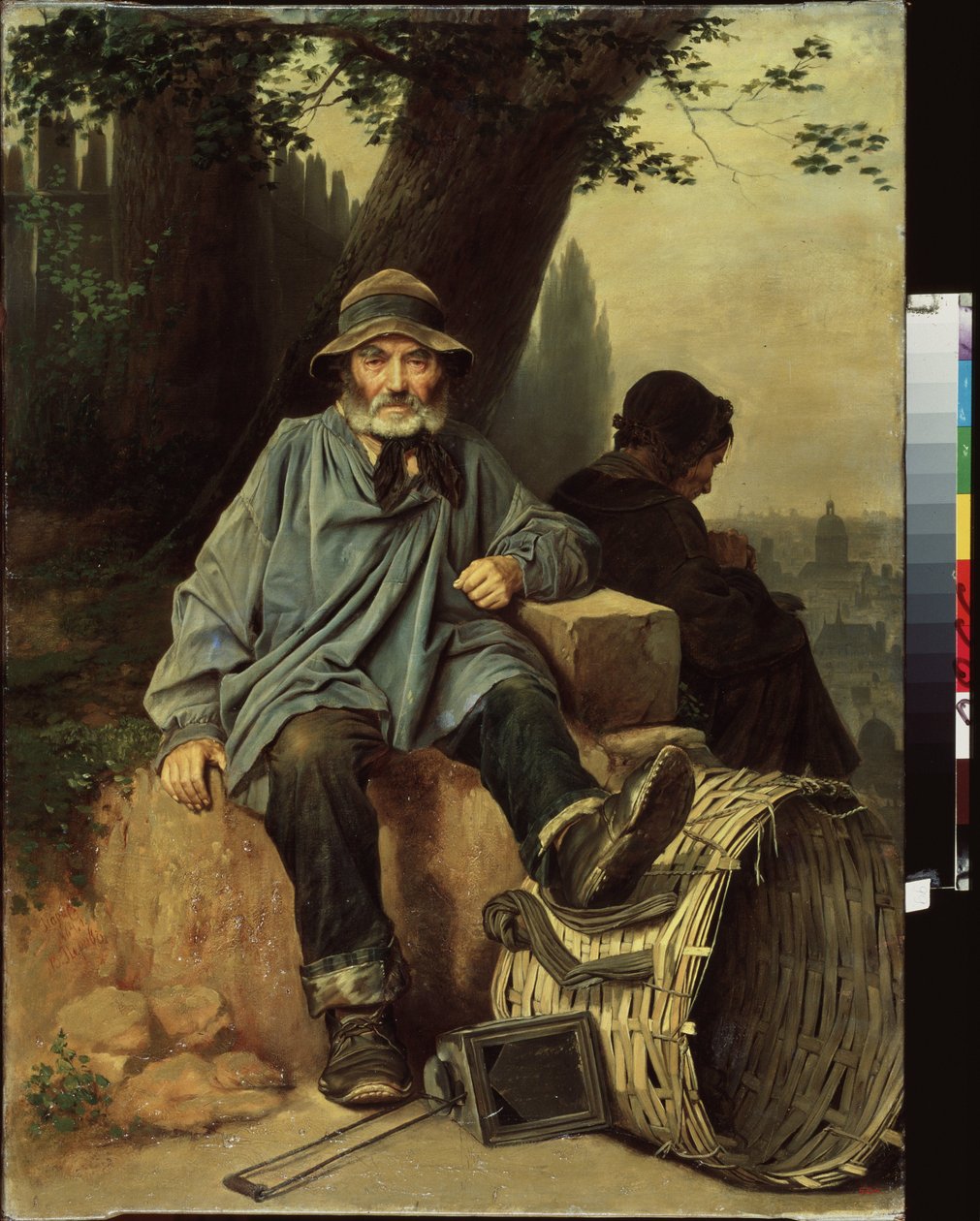 Brocanteurs in Paris by Vasili Grigorevich Perov