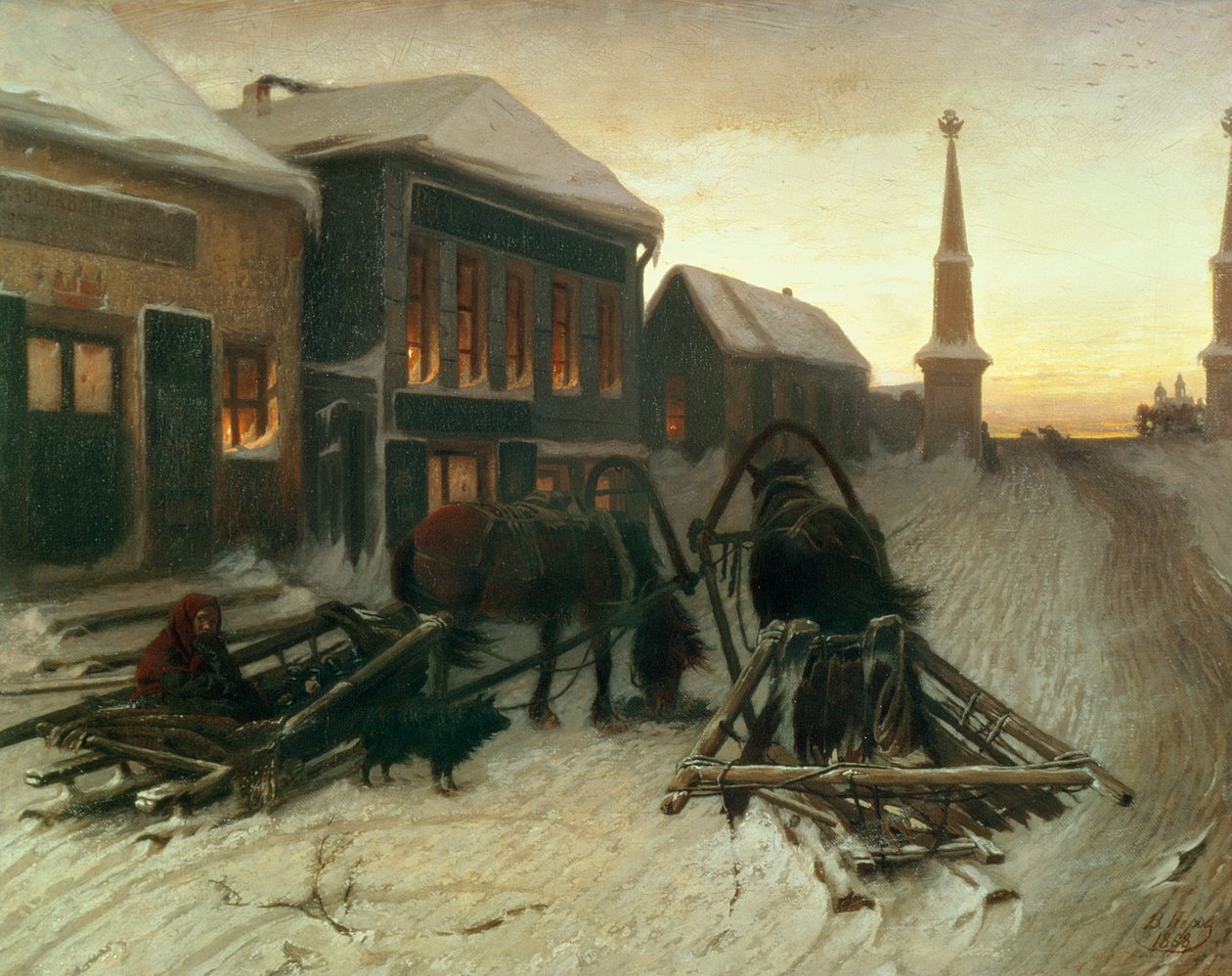 The Last Tavern at the City Gates by Vasili Grigorevich Perov