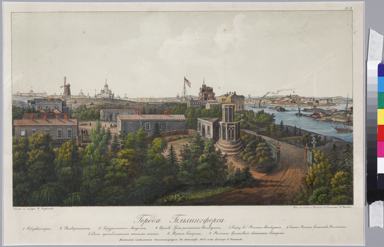 Panoramic View of Sveaborg and Helsingfors (Sheet 1) by Vasili Semenovich Sadovnikov