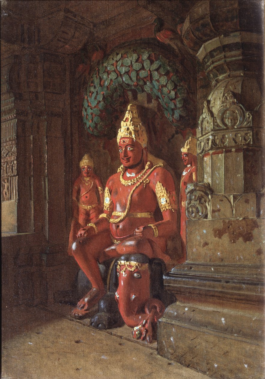 A Vishnu Statue in the Indra Temple, 1874 by Vasili Vasilievich Vereshchagin