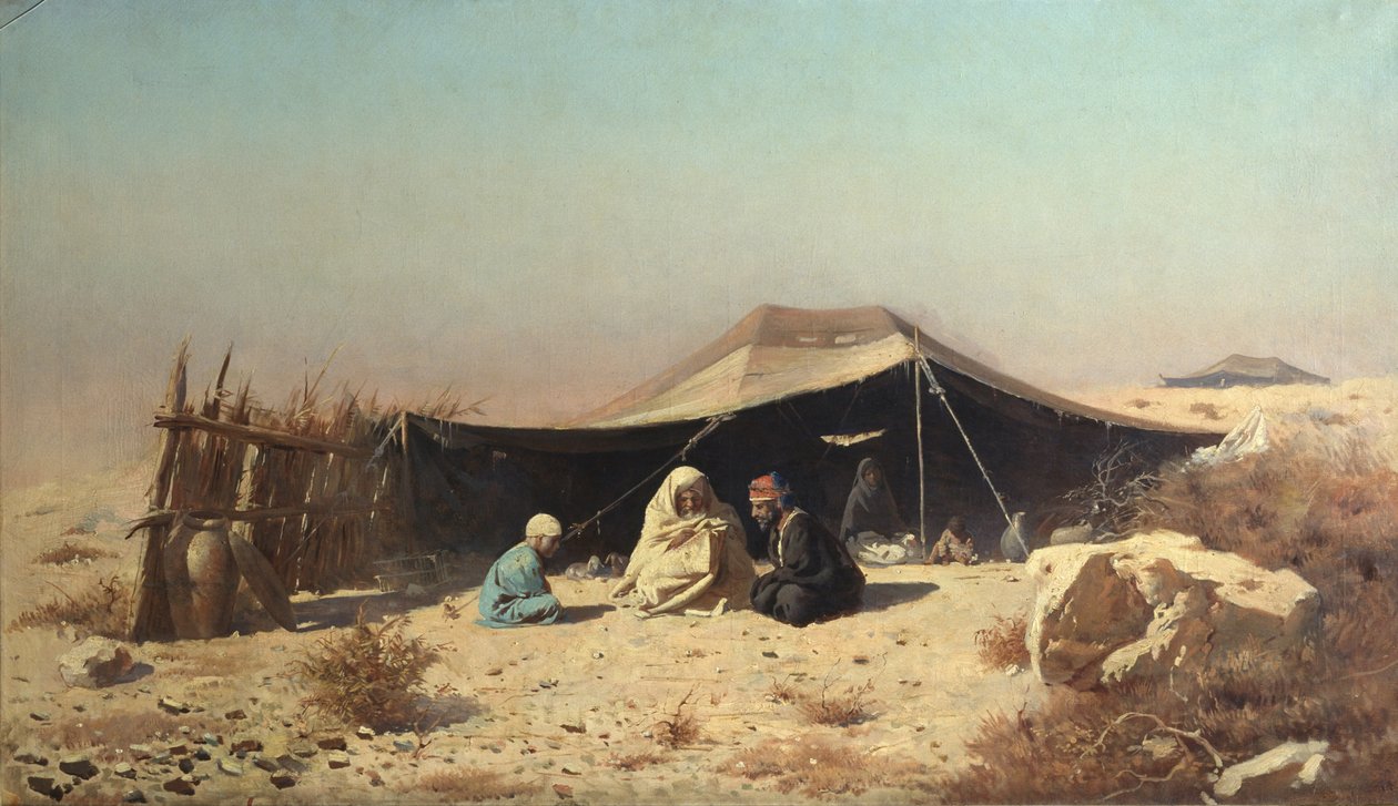 Arabs in the desert. Koran Study by Vasili Vasilievich Vereshchagin
