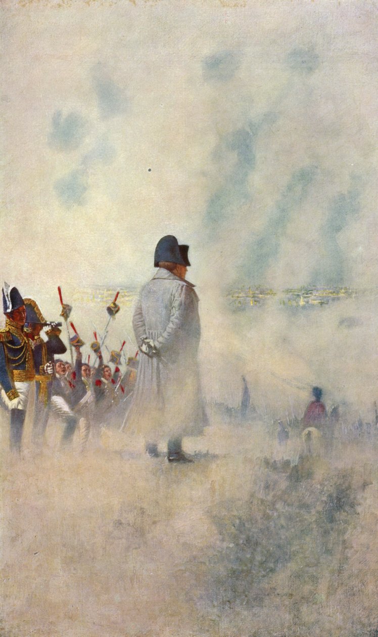 Napoleon Bonaparte stands among his soldiers before Moscow by Vasili Vasilievich Vereshchagin