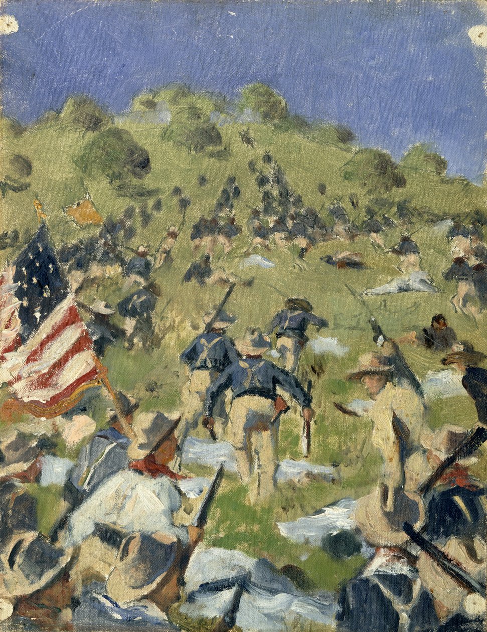 Theodore Roosevelt taking the Saint-Juan Heights by Vasili Vasilievich Vereshchagin