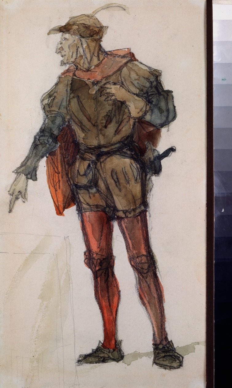 Costume Design for the Opera Faust by Charles Gounod by Vasilij Dmitrievich Polenov