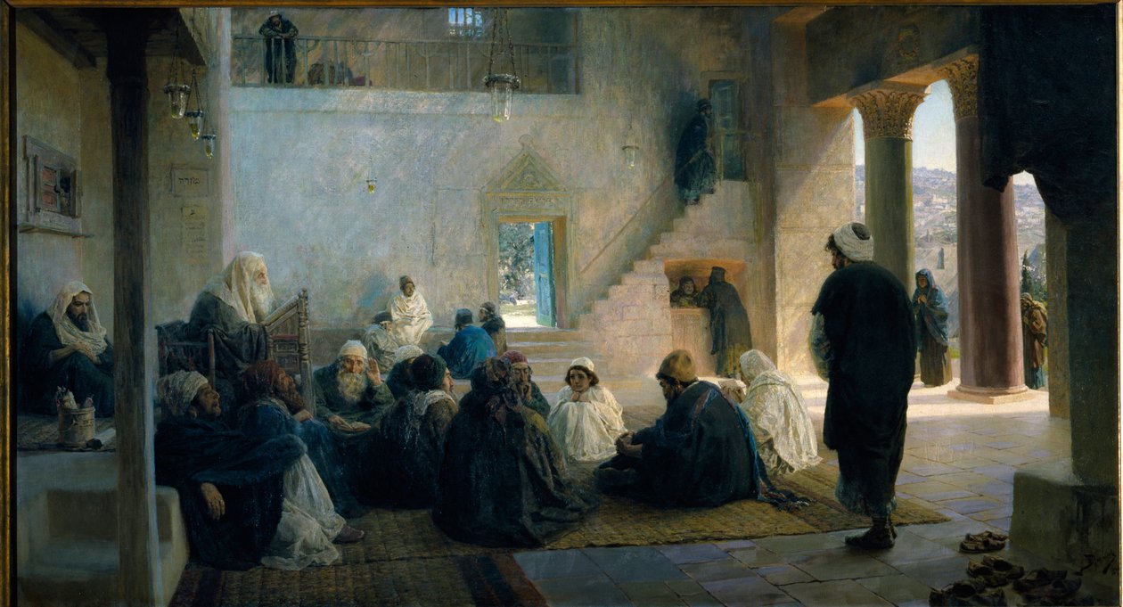 Christ Among the Doctors of the Law. by Vasilij Dmitrievich Polenov