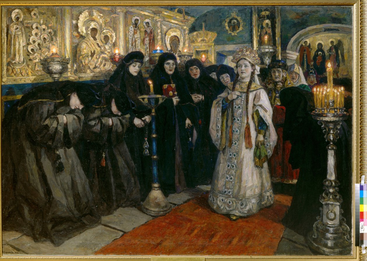 Tsarevna Visiting a Nunnery by Vasilij Ivanovic Surikov