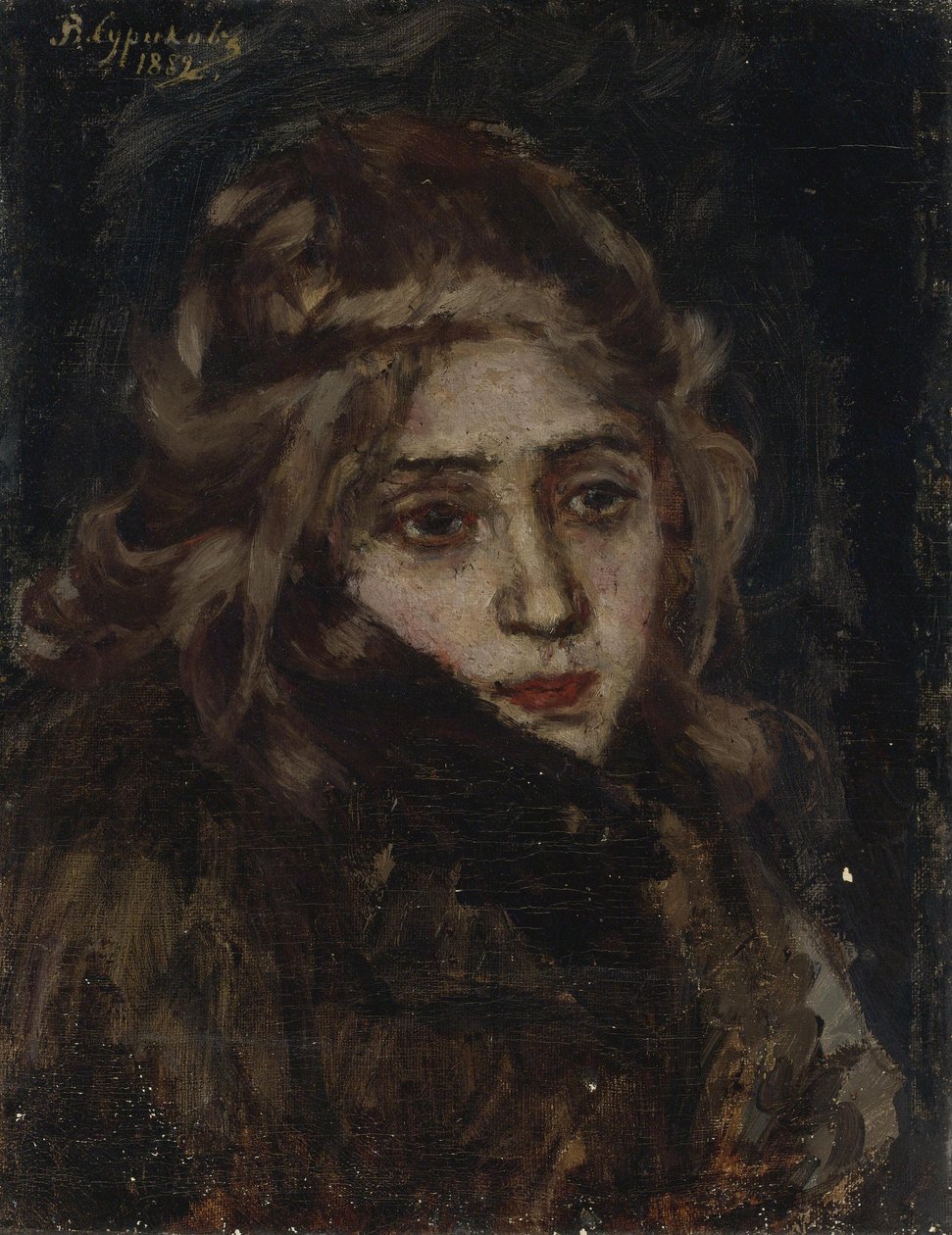 Princess Maria Alexandrovna Menshikova. Study for Menshikov in Berezov by Vasilij Ivanovic Surikov