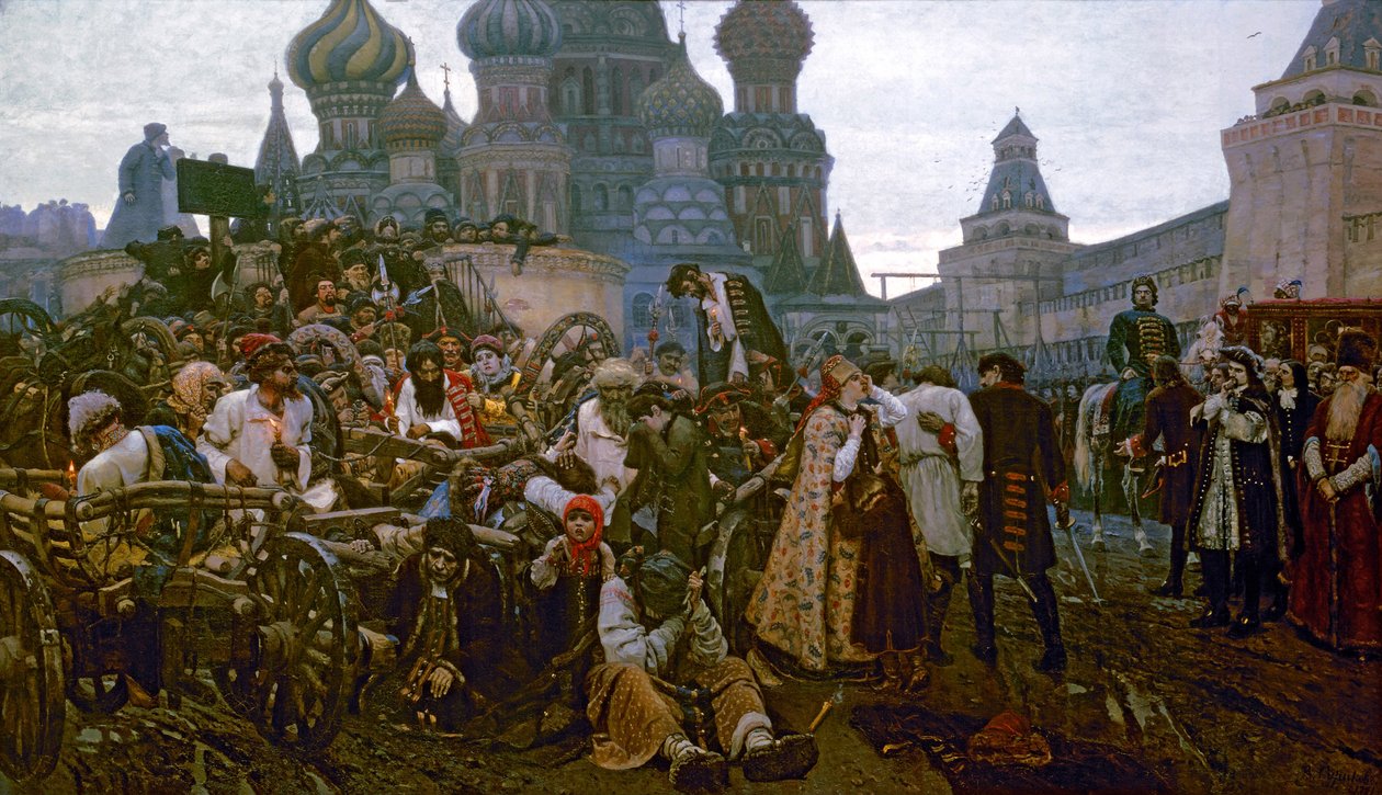 The Morning of the Execution of the Streltsy in 1698 by Vasilij Ivanovic Surikov