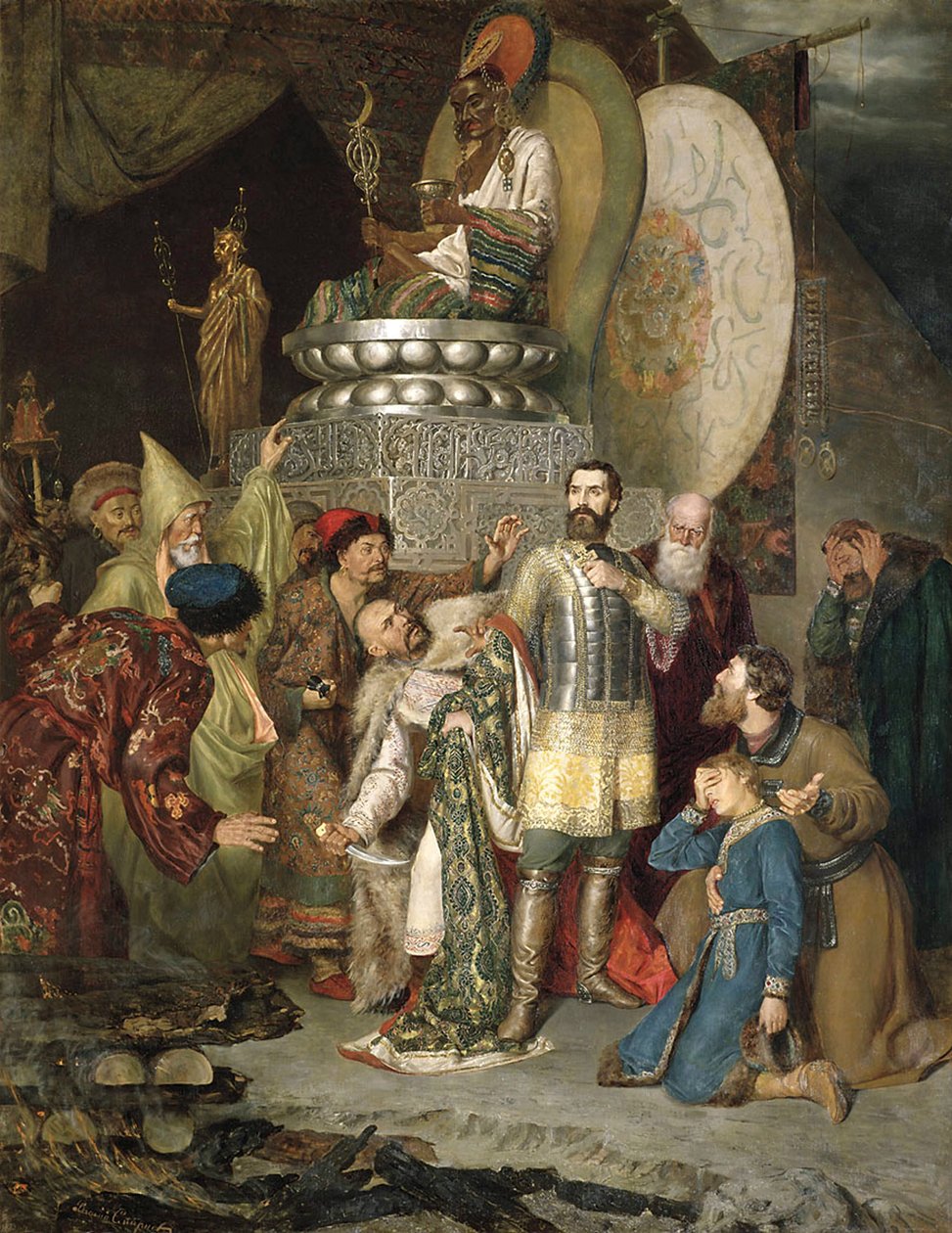 Prince Michael of Chernigov at the camp of Batu Khan by Vasily Smirnov