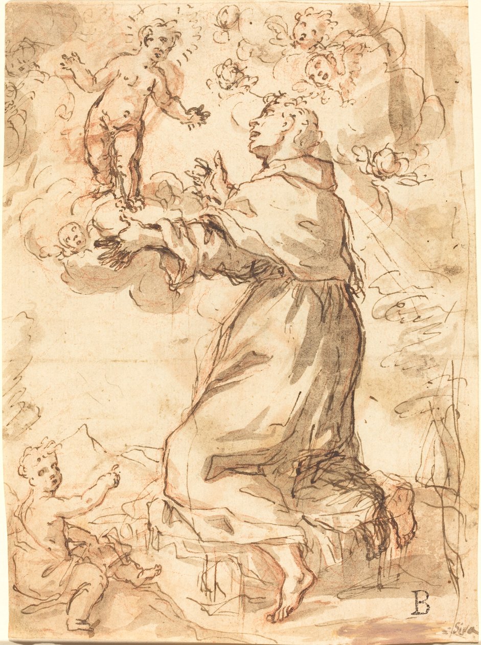 The Christ Child Appearing to Saint Francis by Venetian 17th Century