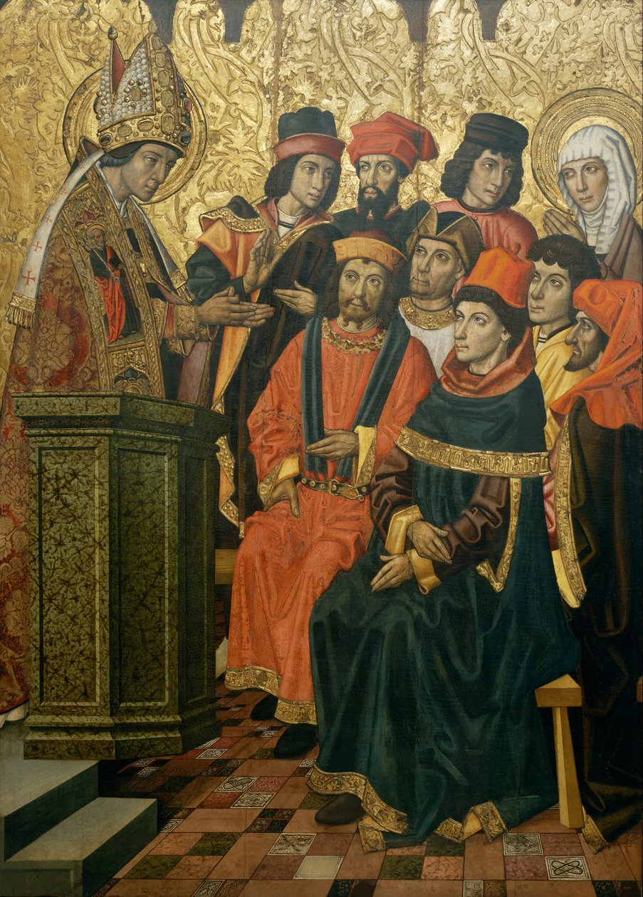 Saint Augustine and Saint Monica in a Sermon by Saint Ambrose by Vergós Group