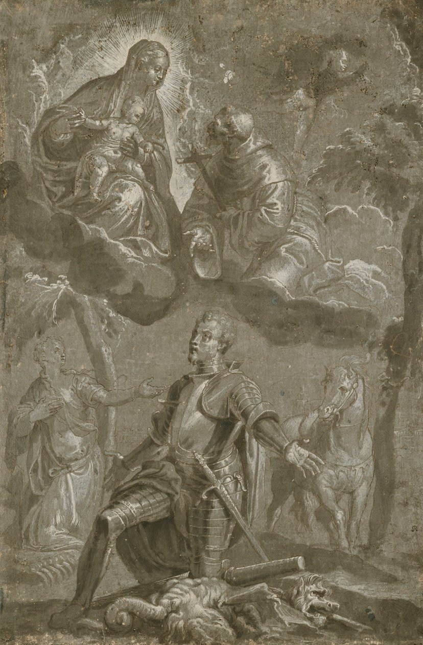 The Virgin and Child with Saint Francis and Saint George by Veronese
