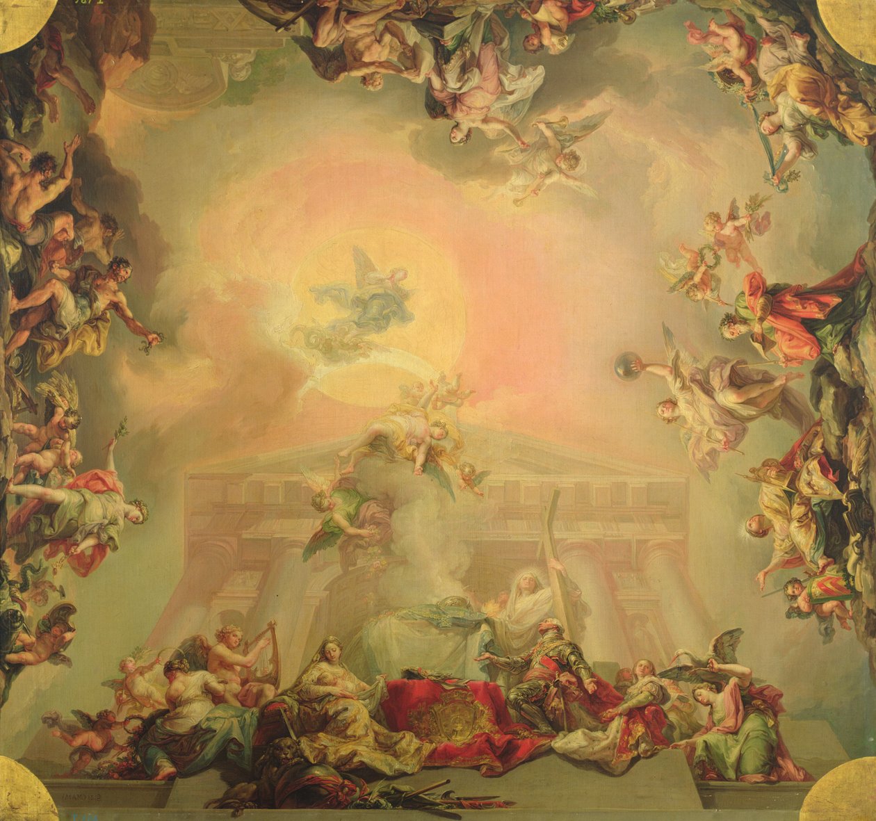 Sketch for a Ceiling Painting: The Institution of the Order of St Charles III by Vicente Lopez y Portana