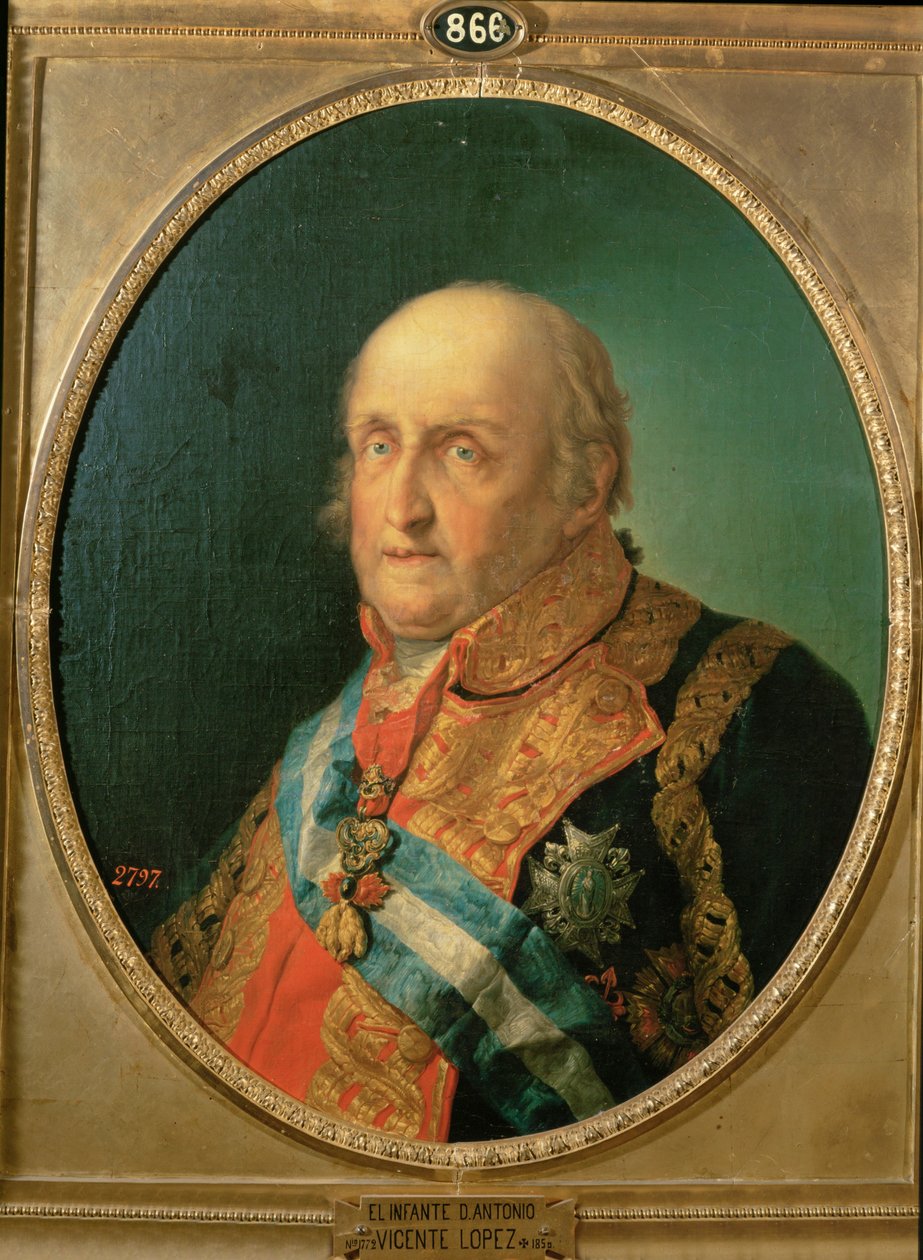 Infante Don Antonio Pascual de Borbon, brother of King Carlos IV by Vicente Lopez y Portana