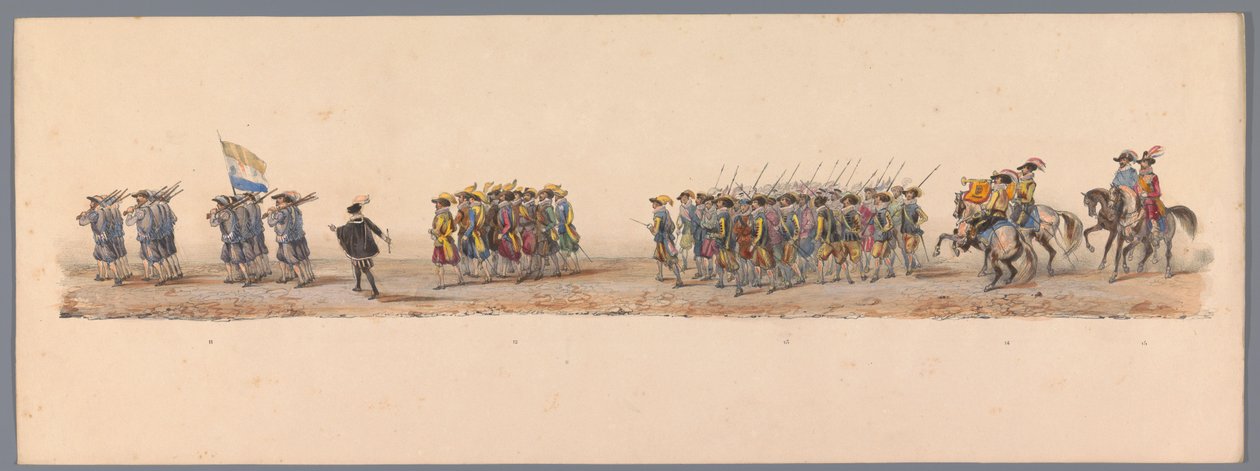 Historical Procession for the Second Centennial of Utrecht University, 1836 (Plate 4) by Victor Adam