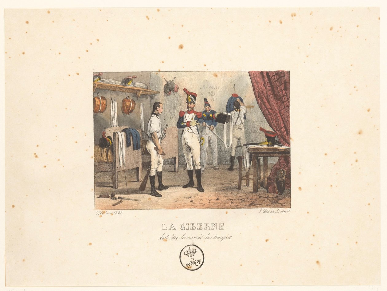 Officer with Cartridge Box (The Cartridge Box Must Be the Mirror of the Soldier) (Military Scenes) by Victor Adam