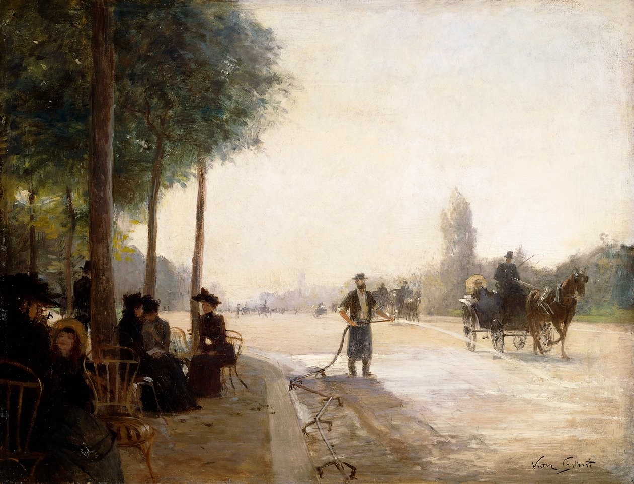 The Champs Elysees, Paris by Victor Gabriel Gilbert