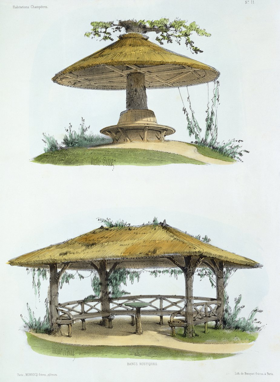 Rustic benches, from 