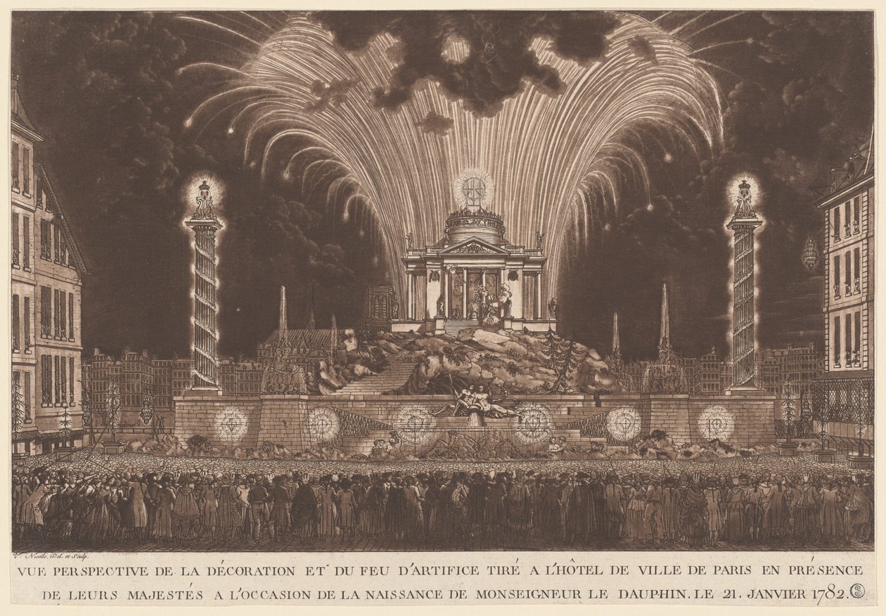 Fireworks Celebrating the Birth of the Dauphin by Victor Jean Nicolle