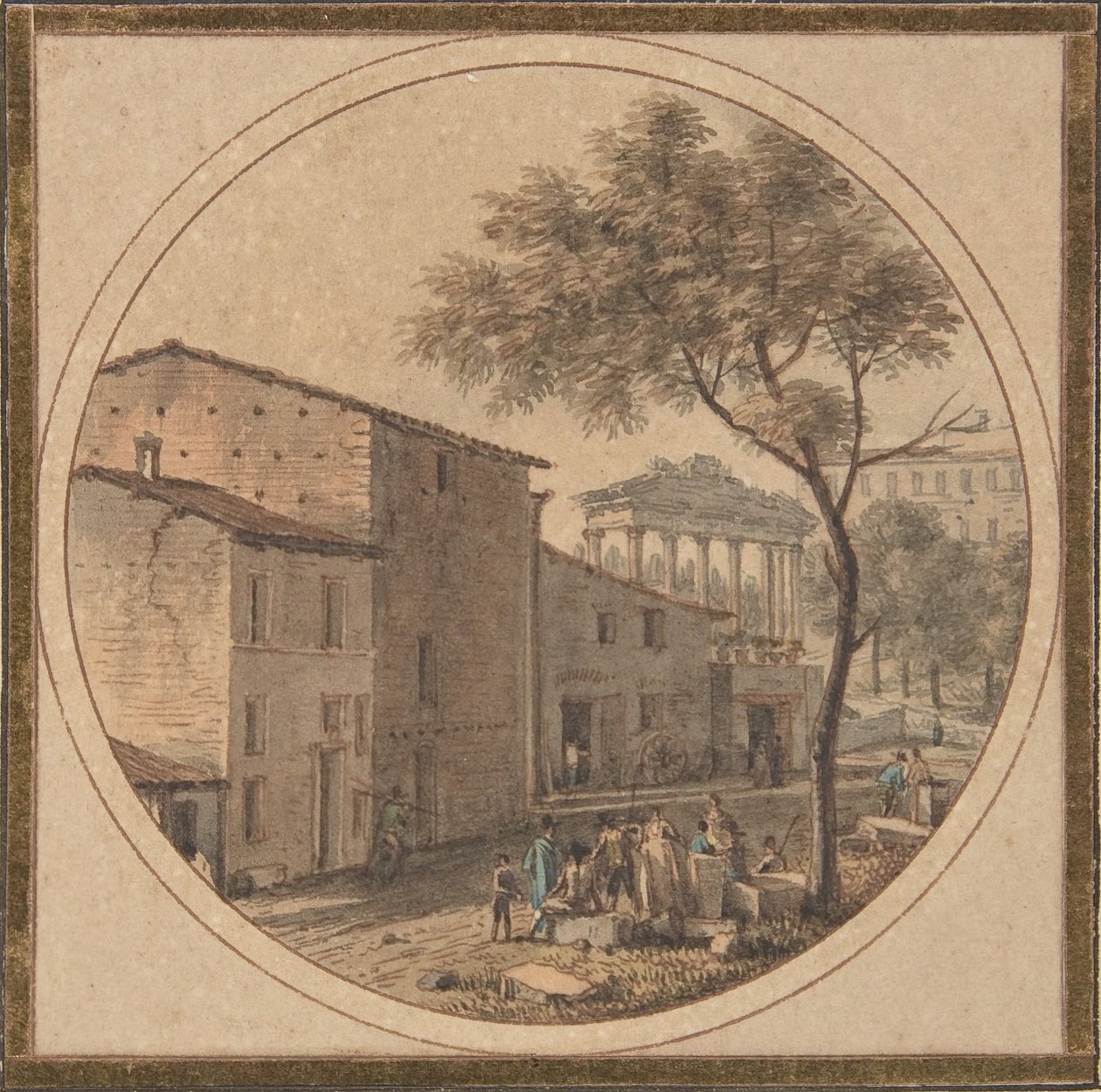 View of the Roman Forum with the Temple of Saturn in the Background by Victor Jean Nicolle