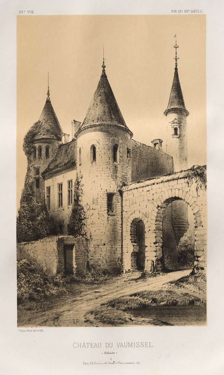 Château du Vaumissel Calvados, 1860 by Victor Petit