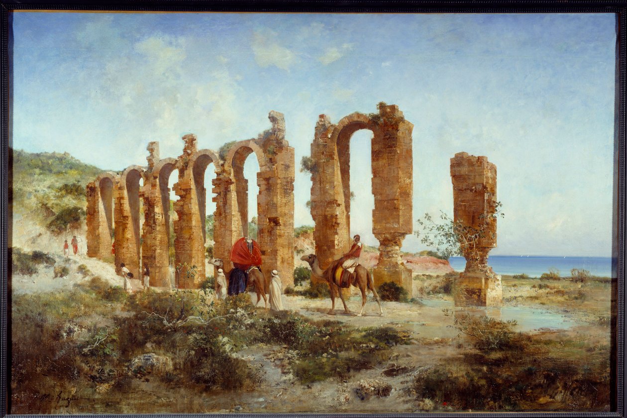 The Roman Aqueduct in Cherchell (Algeria) by Victor Pierre Huguet