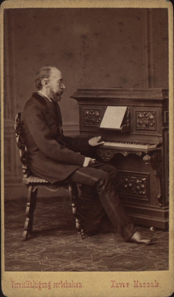 Portrait of the librettist and composer Franz Friedrich Richard Genée by Vienna . Photo studio Xaver Massak