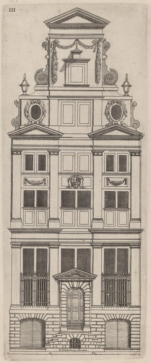 Dutch Facade Elevation: pl. 3 by Vignola