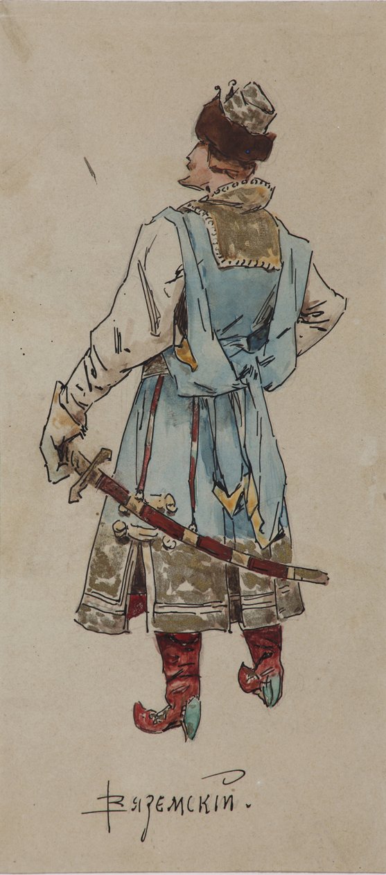 Costume Design for the Opera The Merchant Kalashnikov by A. Rubinstein by Viktor Andreyevich Simov