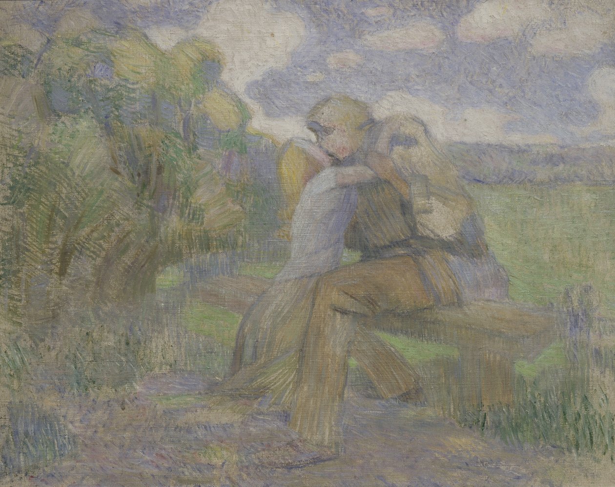 The Kiss by Viktor Elpidiforovich Borisov Musatov