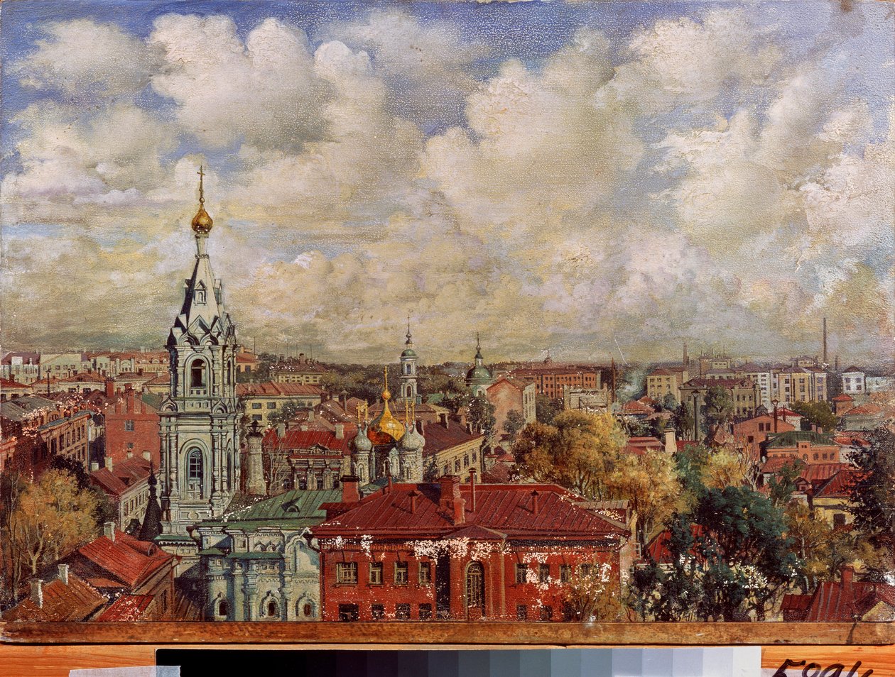 Moscow (Russia) - Painting by Viktor Jakovlevich Yakovlev (1844-?), Oil on Canvas, Russian Art by Viktor Jakovlevich Yakovlev