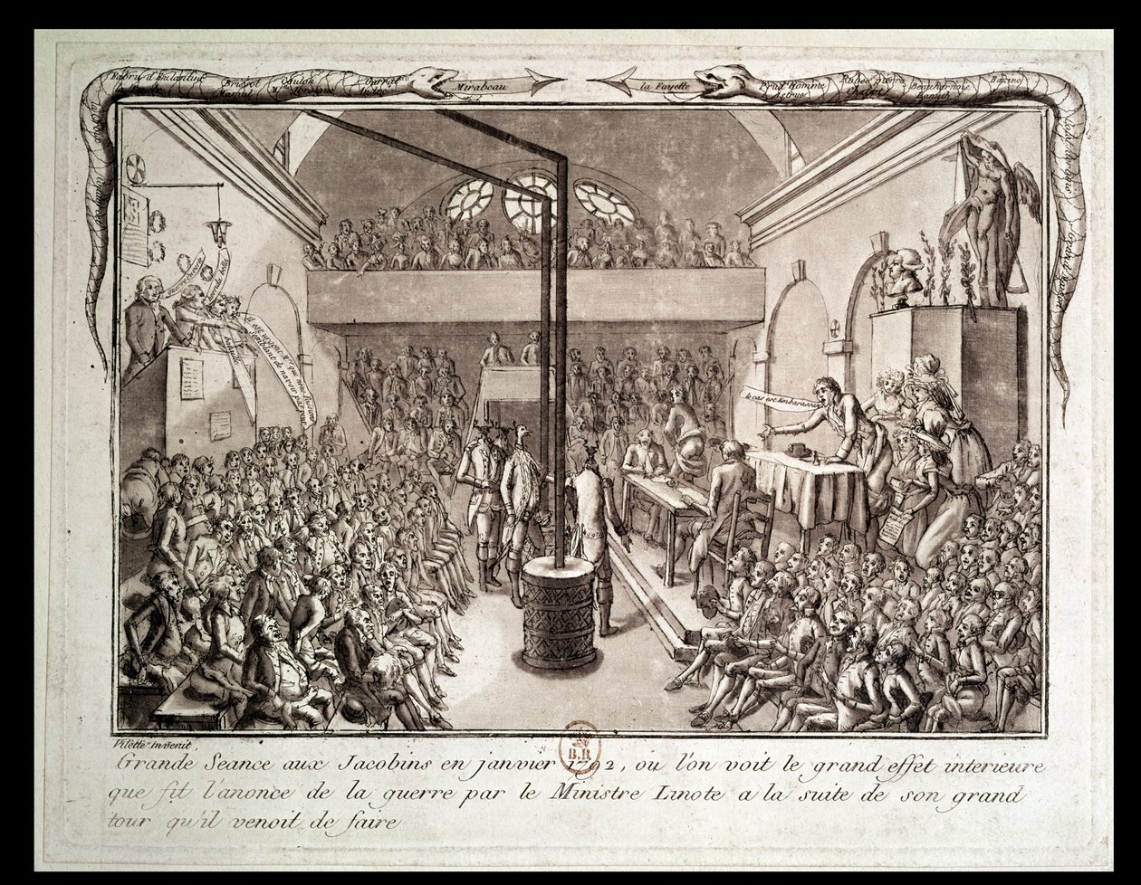 Meeting of the Jacobin Club, January 1792 by Vilette