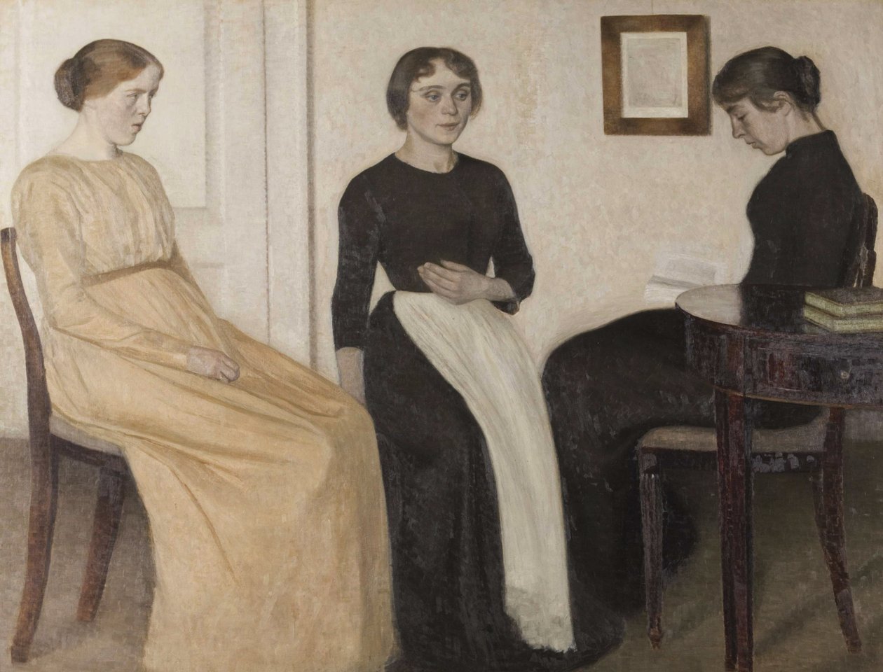 Three Young Women by Vilhelm Hammershøi
