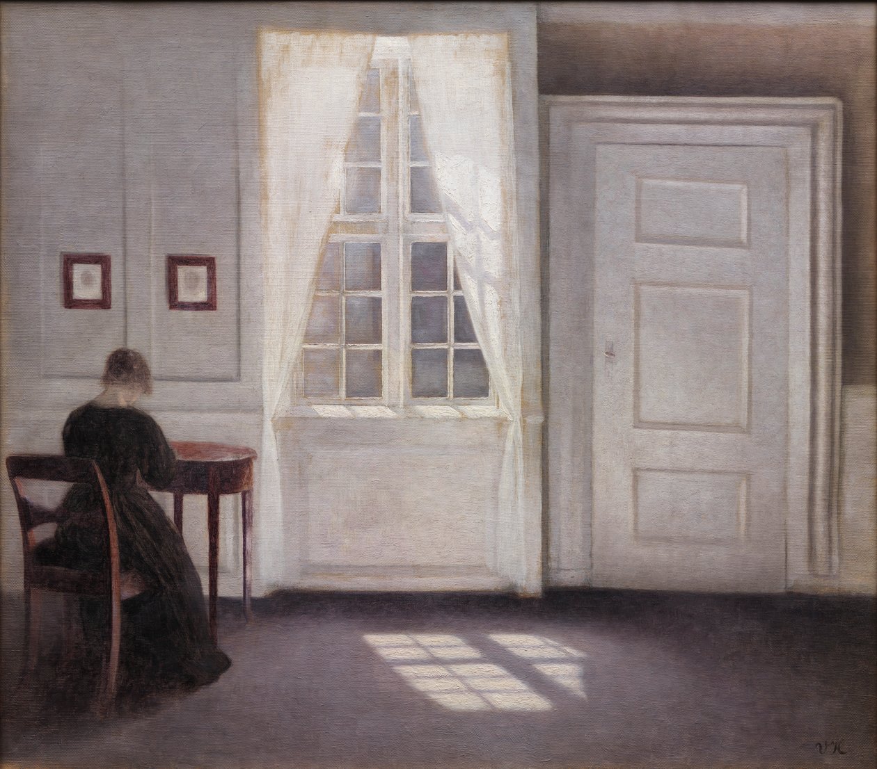 Interior in Strandgade, Sunlight on the Floor by Vilhelm Hammershøi