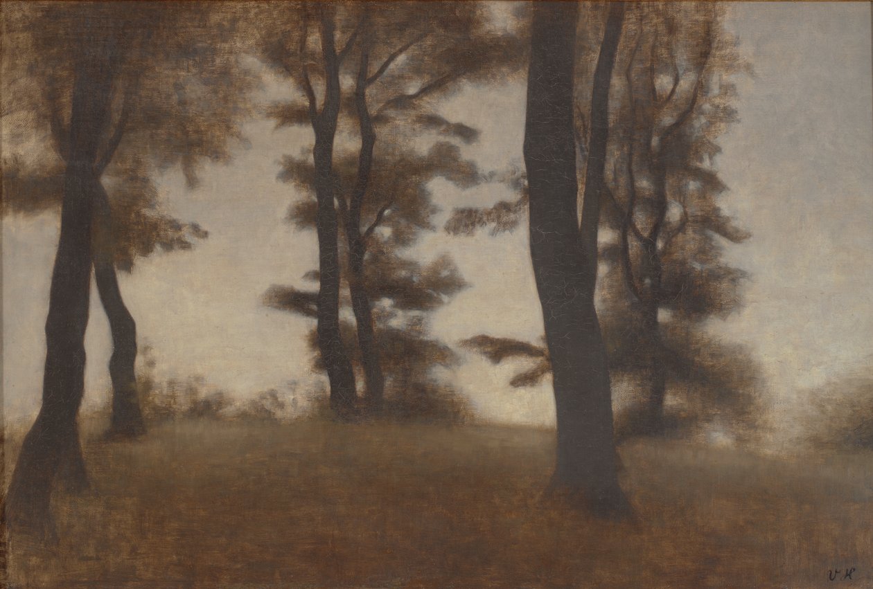 Tree Trunks. Arresødal near Frederiksværk, North Zealand by Vilhelm Hammershøi