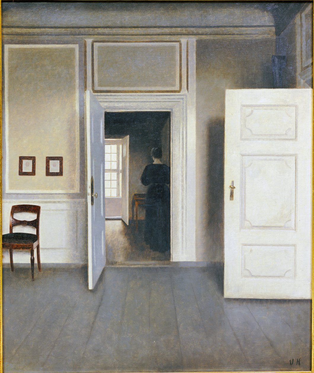 Woman in an Interior, Strandgrade 30, 1901 by Vilhelm Hammershoi
