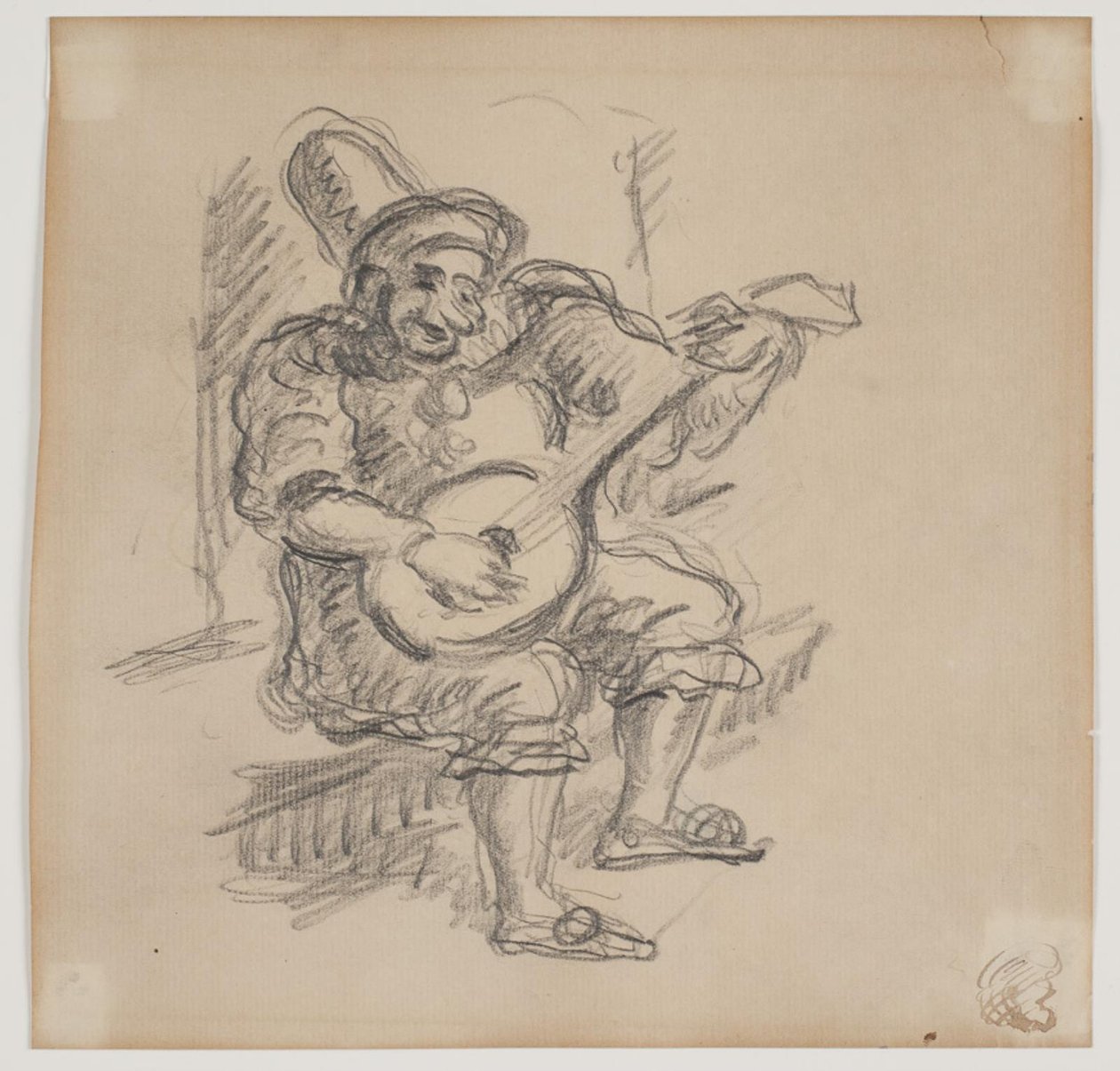 Clown Playing the Lute by Vilhelm Lundstrøm