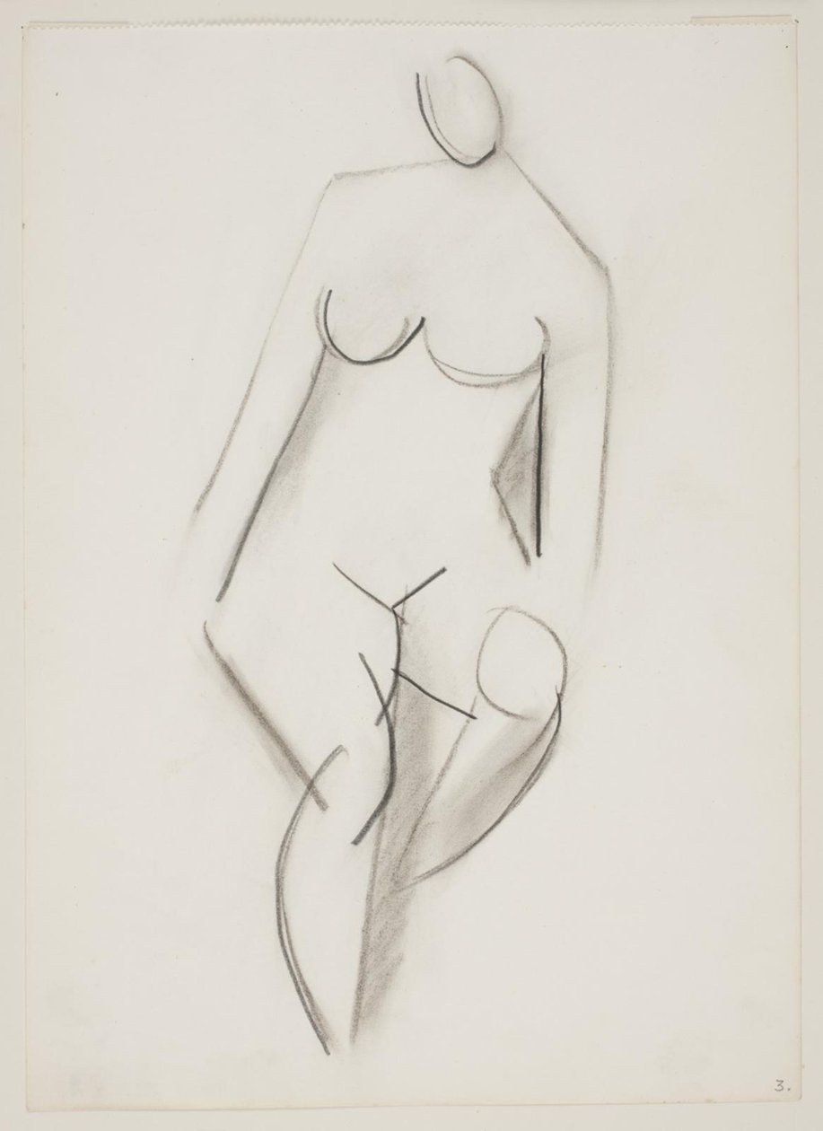 Seated Nude Woman Seen from the Front by Vilhelm Lundstrøm