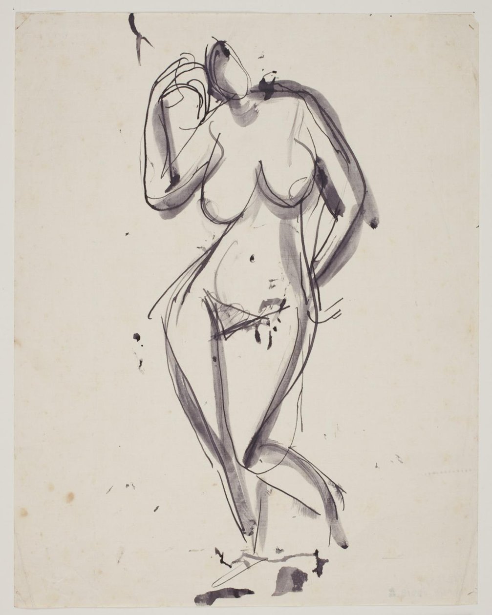 Standing Female Model by Vilhelm Lundstrøm