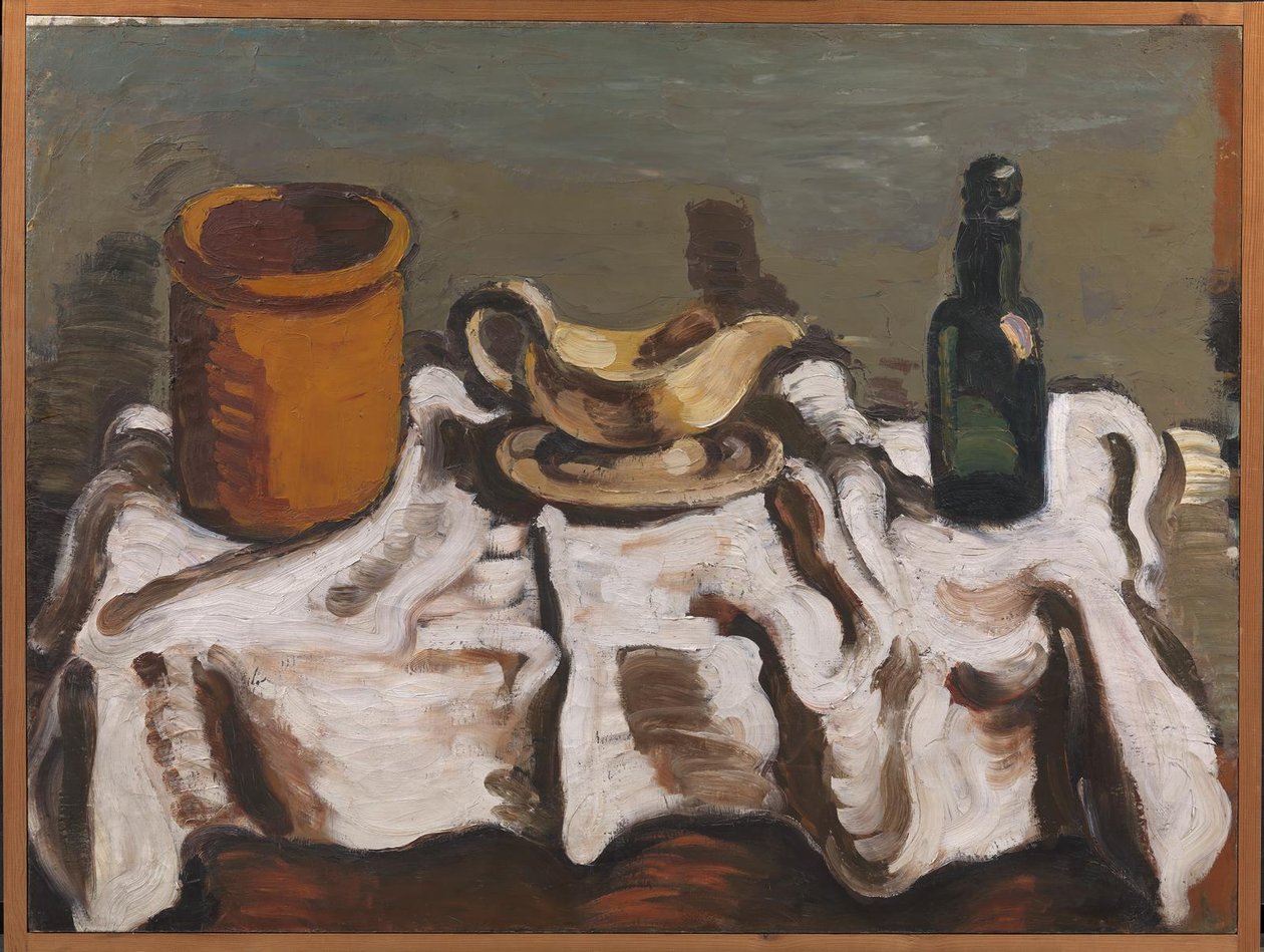 Still Life with a Jar, a Sauceboat and a Bottle by Vilhelm Lundstrøm