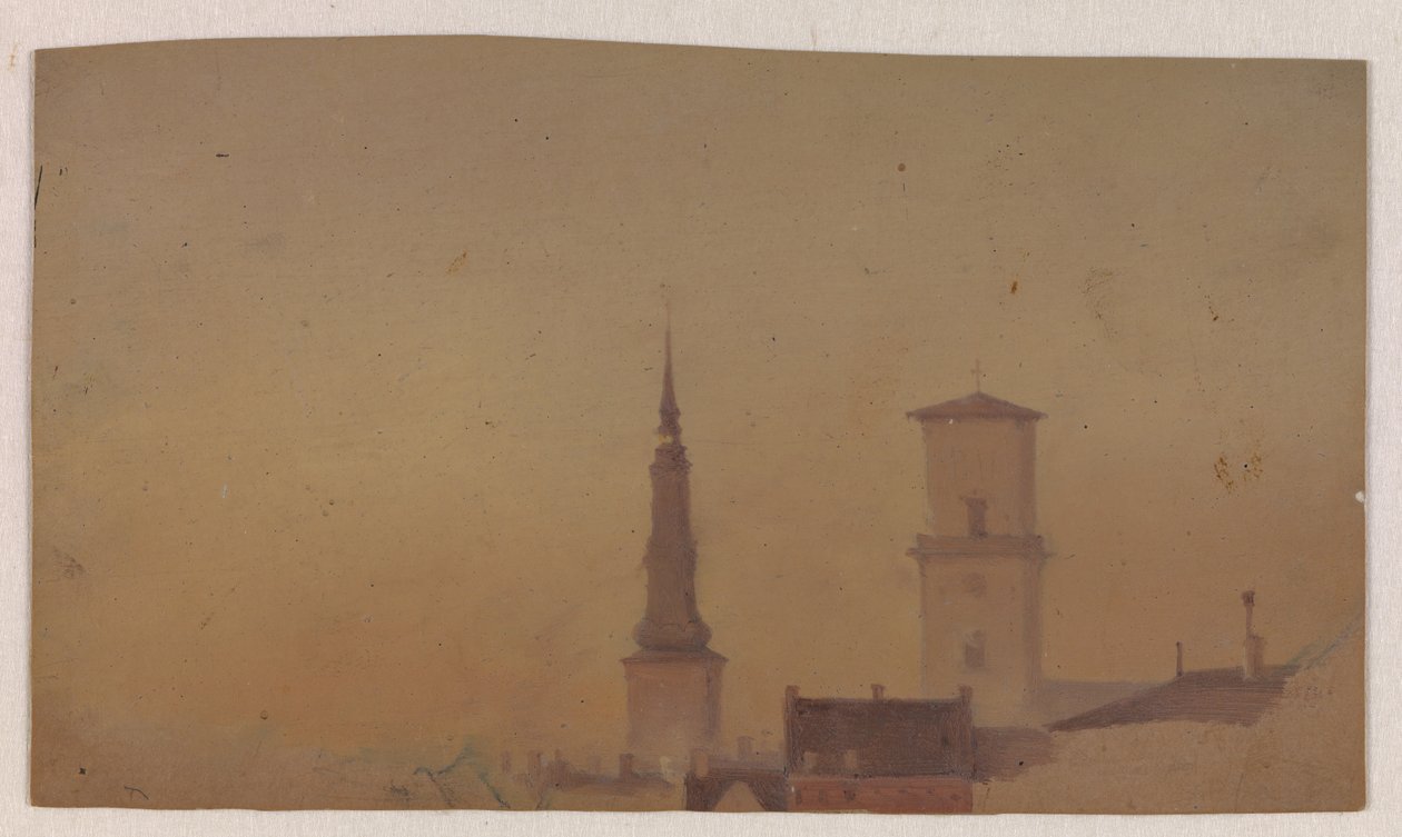 Study of the Spires of Petri Church and Our Lady