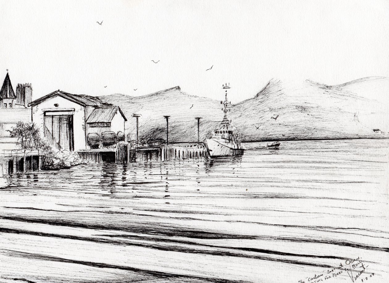 Customs boat at Oban, 2007 by Vincent Alexander Booth