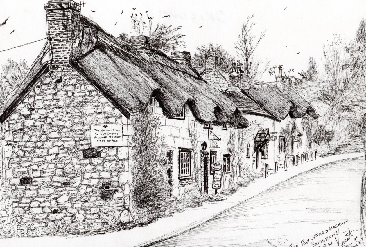 Post office and museum Brighstone I.O.W., 2008 by Vincent Alexander Booth