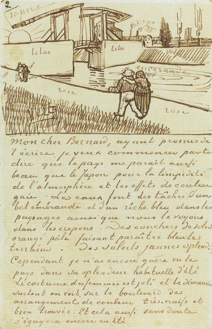 The Langlois Bridge at Arles (The Drawbridge) by Vincent van Gogh