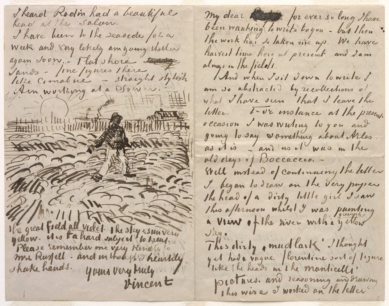 Letter to John Peter Russell by Vincent van Gogh