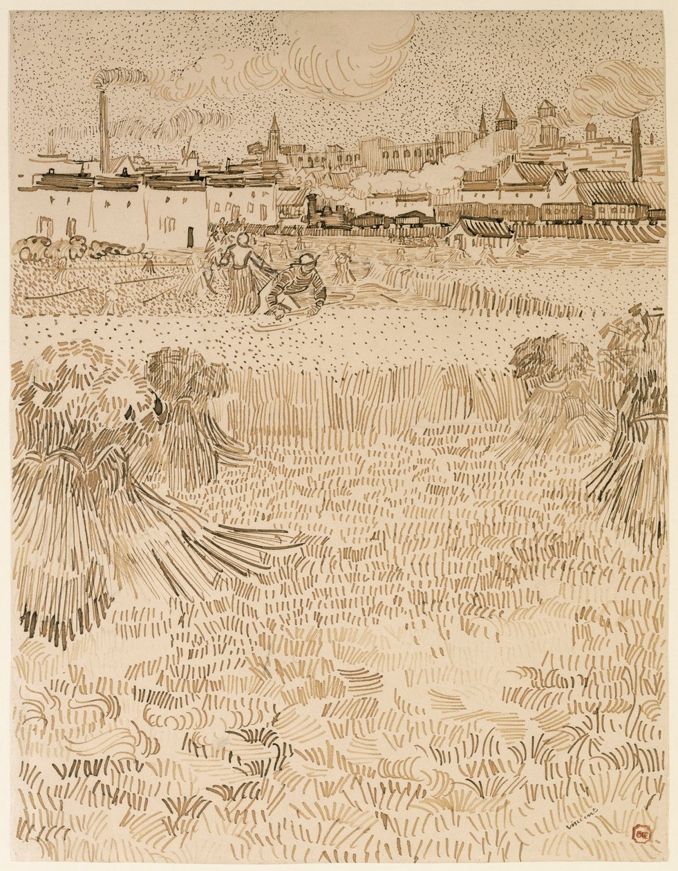 Arles. View from the Wheatfields by Vincent van Gogh